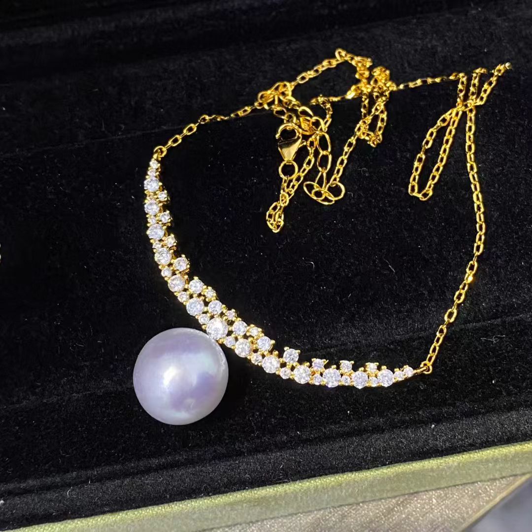 Pearl Necklace Set - S925 فضة قلادة النتائج مجوهرات قاعدة