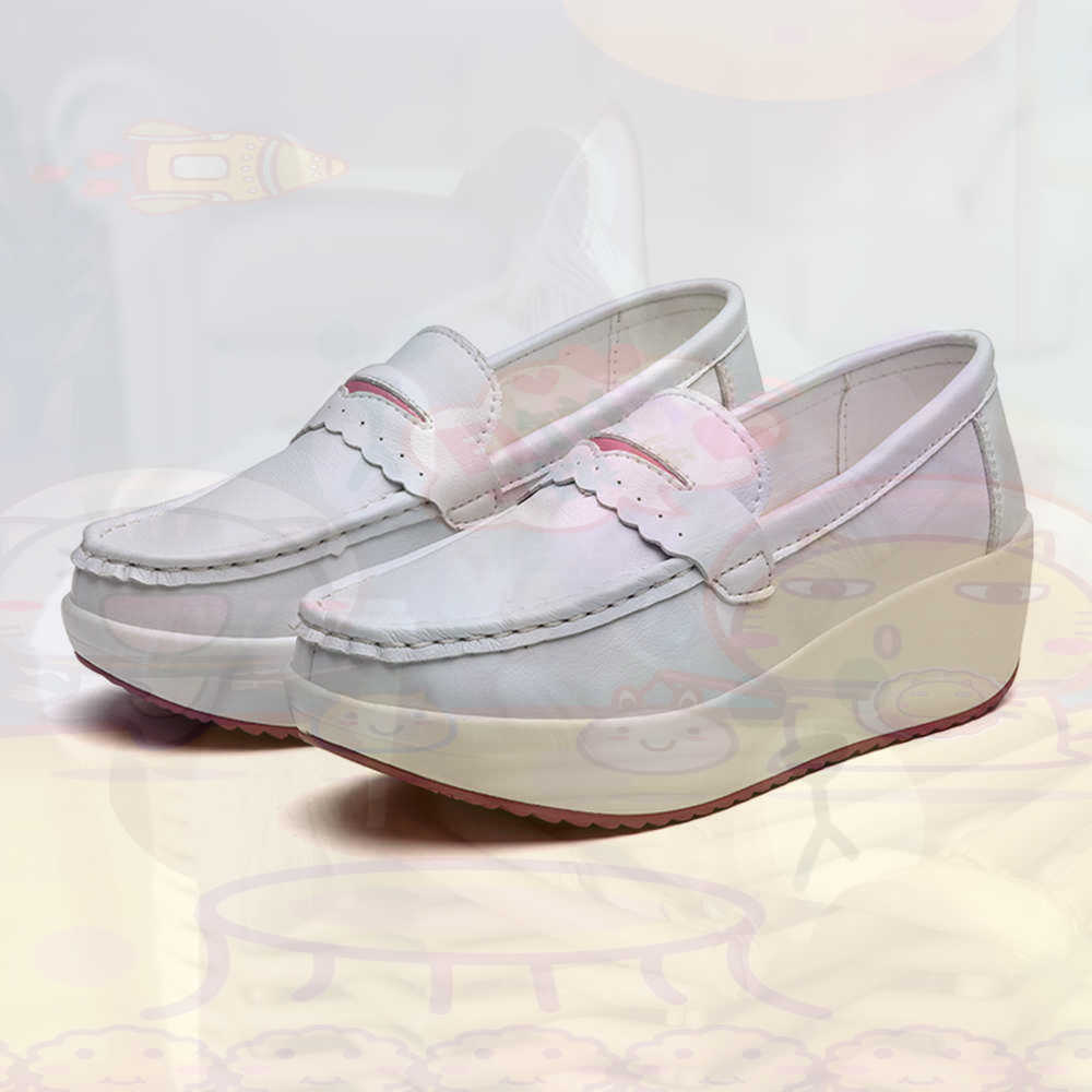 Formal Women Daily Wear Slippers - منصة الشتاء الوردي أحذية رياضية تنس