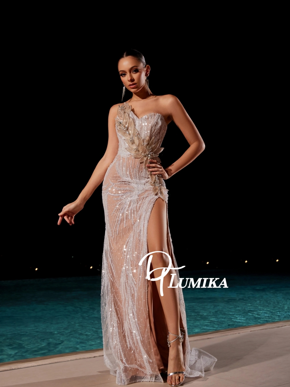 Unique Women'S Formal Wear - فستان سهرة رسمي حورية البحر متألق