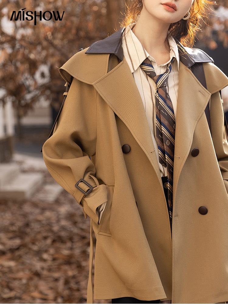 Trench Coat Formal - MISHOW معطف واقٍ من المطر للنساء