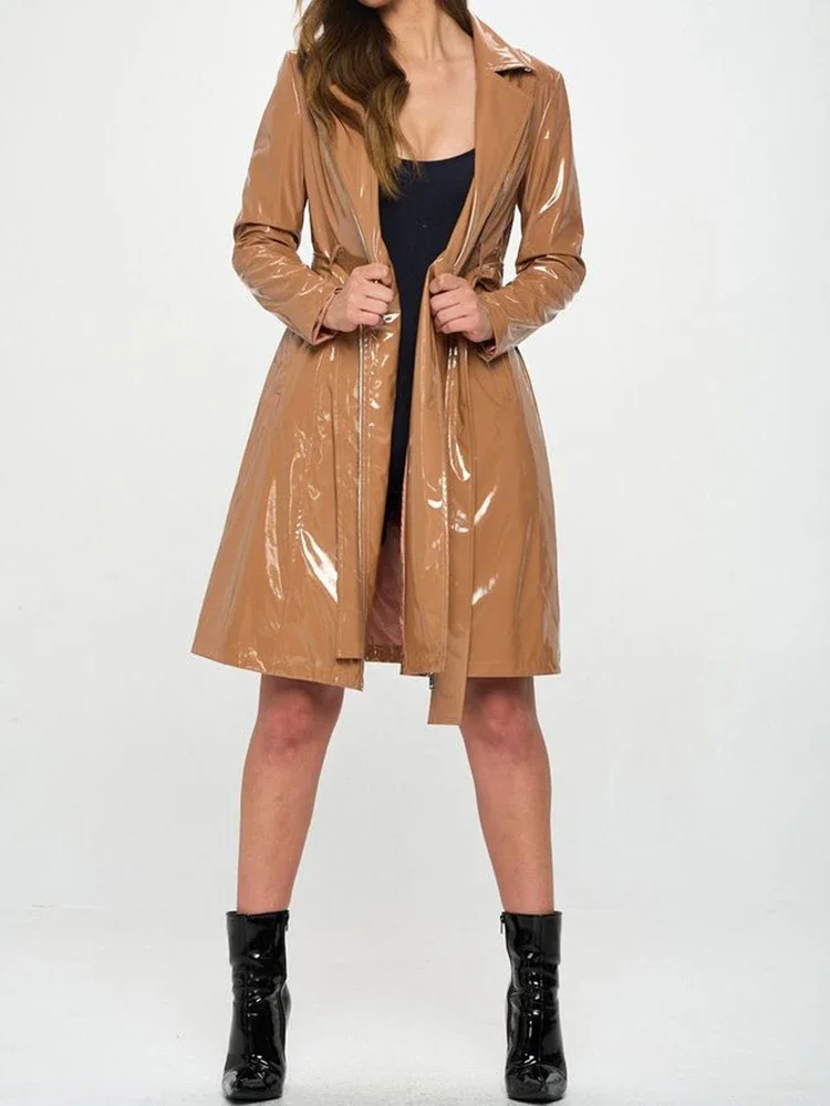 Trench Coat Formal - معطف واق من المطر من الجلد