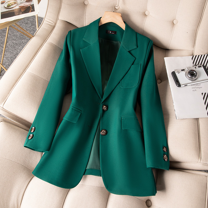 Women'S Green Formal Wear - أزرق أسود أخضر المرأة معطف السترة