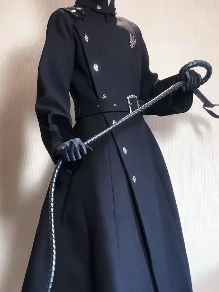 2025 الشتاء القوطية مربوط سليم - مراجعة Trench Coat Formal وسعره