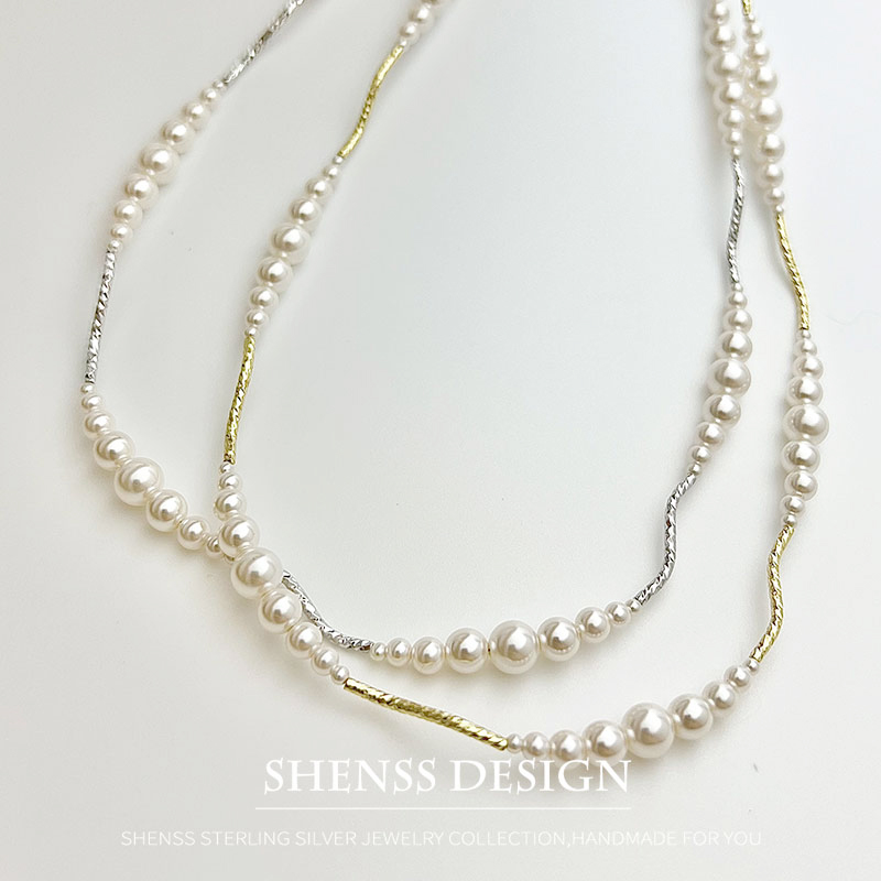قلادة قصيرة من اللؤلؤ المقلد م - مراجعة Pearl Necklace Set وسعره