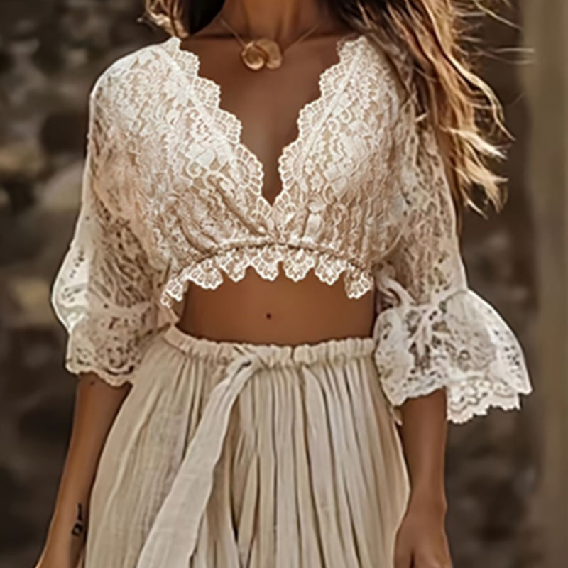 طقم نسائي بوهيمي من قطعتين من  - مراجعة Woman Formal Wear وسعره