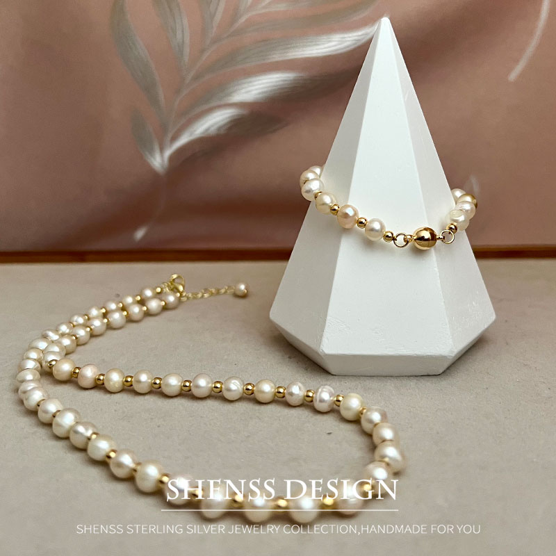 قلادة لؤلؤ المياه العذبة الكلا - مراجعة Pearl Necklace Set وسعره