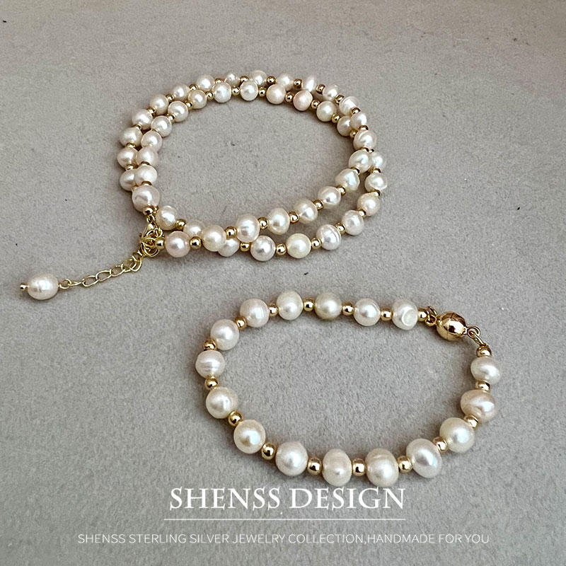 قلادة لؤلؤ المياه العذبة الكلا - مراجعة Pearl Necklace Set وسعره