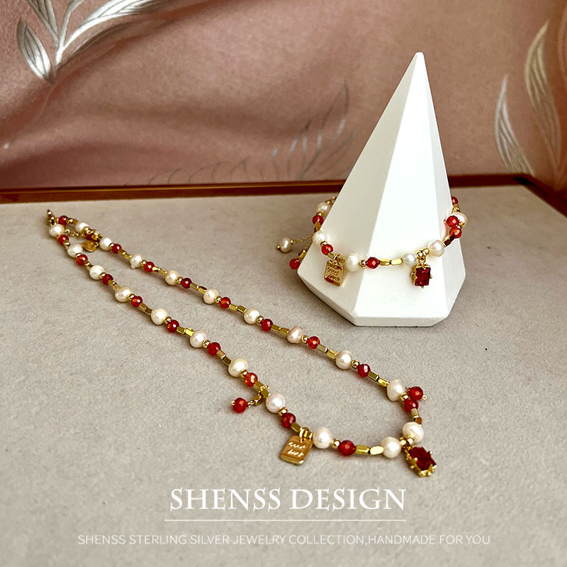 قلادة بدلاية من لؤلؤ المياه ال - مراجعة Pearl Necklace Set وسعره