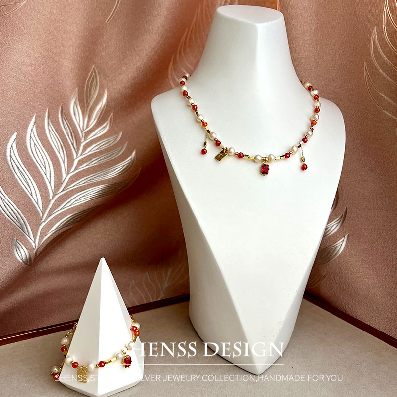 قلادة بدلاية من لؤلؤ المياه ال - مراجعة Pearl Necklace Set وسعره