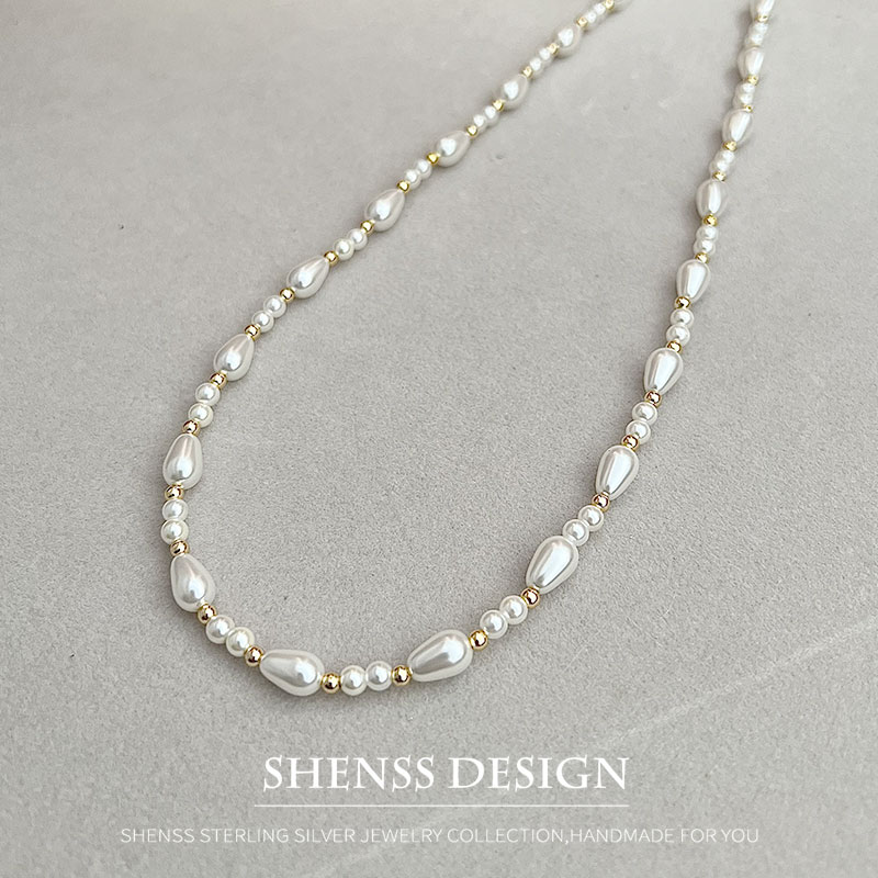 قلادة أنيقة من اللؤلؤ المقلد ع - مراجعة Pearl Necklace Set وسعره