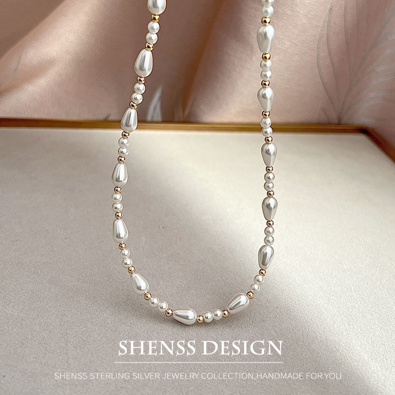 قلادة أنيقة من اللؤلؤ المقلد ع - مراجعة Pearl Necklace Set وسعره