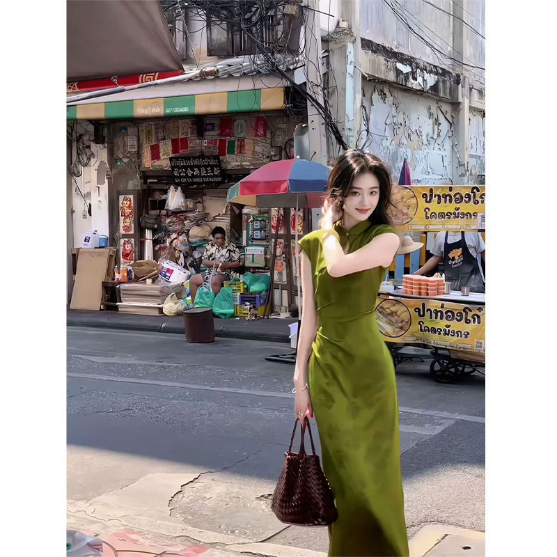 2024 جديد الأخضر النمط الصيني  - مراجعة Women'S Green Formal Wear وسعره