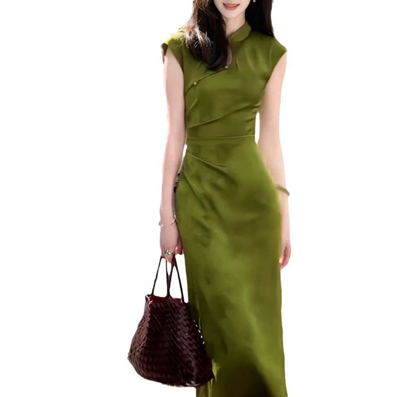 2024 جديد الأخضر النمط الصيني  - مراجعة Women'S Green Formal Wear وسعره